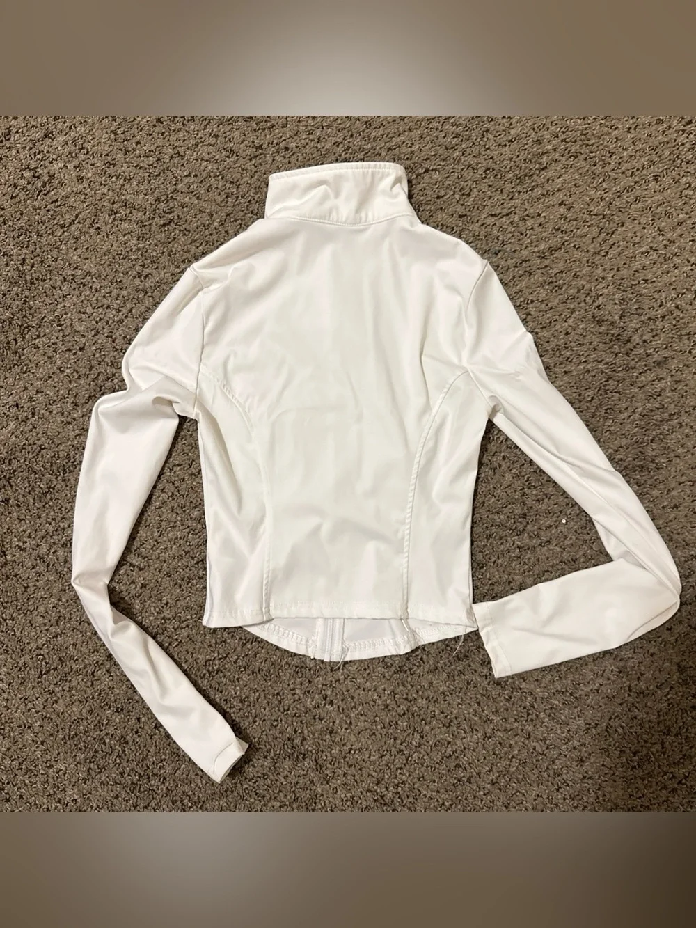 Women's White Zip-Up Active Jacket